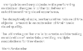 Mark Arctander - Artist Statement
